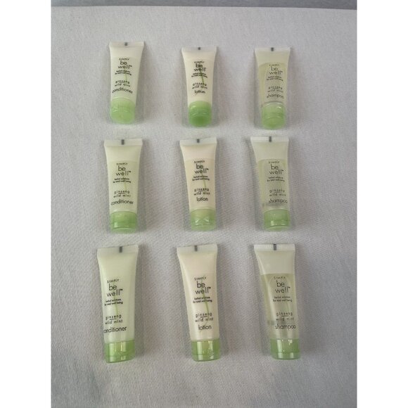 Simply Be Well Ginseng Wild Mint Shampoo Conditioner Lotion Travel Size 3 Each - Picture 3 of 9